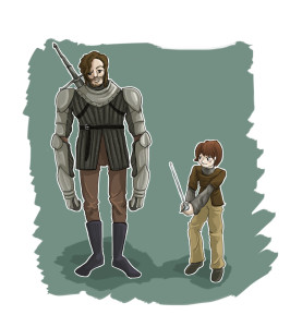 arya & hound colour shading background