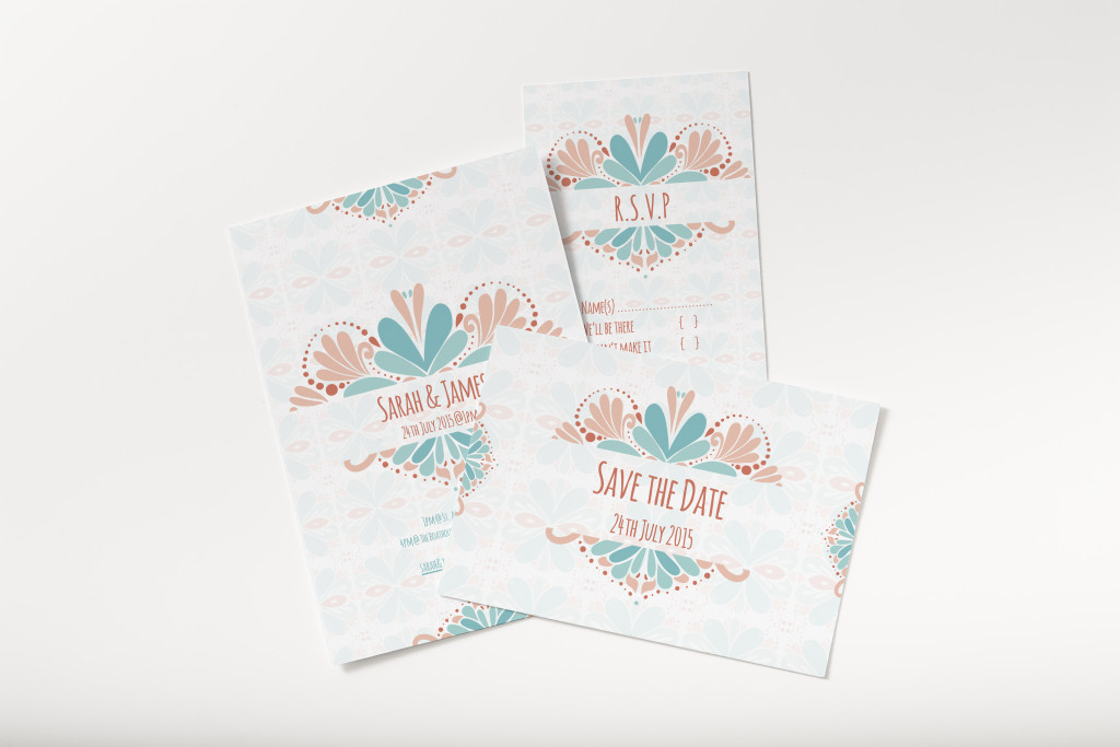 Pattern Wedding invite