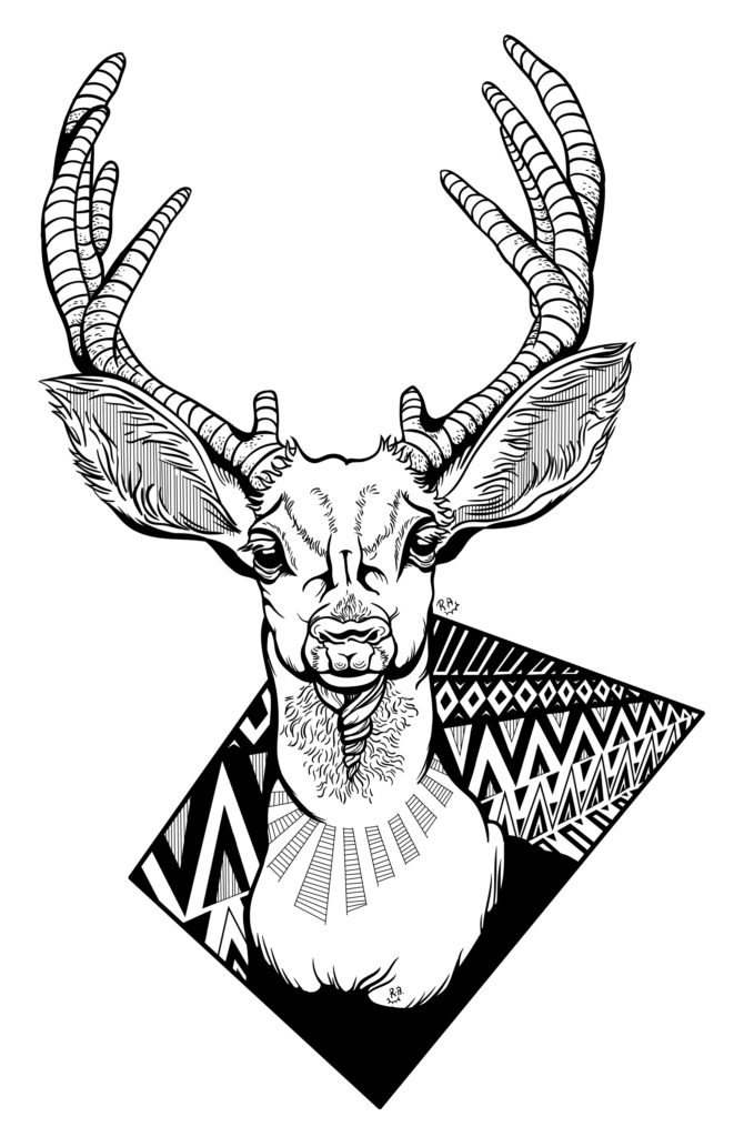 Deer tat (no circle)